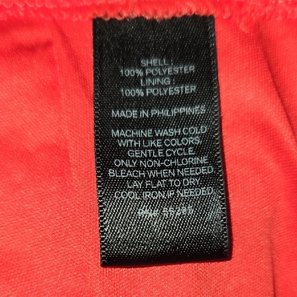 Express Bright Red Mini A-Line Skirt Pleated Mesh W/ Lining Dior Twinsie Sz 00 - Picture 5 of 11